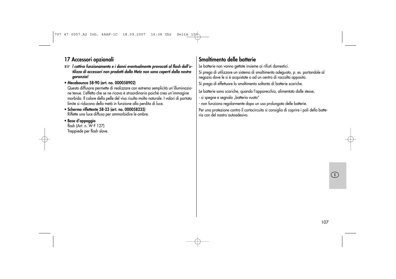 Metz MECABLITZ 48 AF-1 digital Canon User Manual | Page 107 / 136