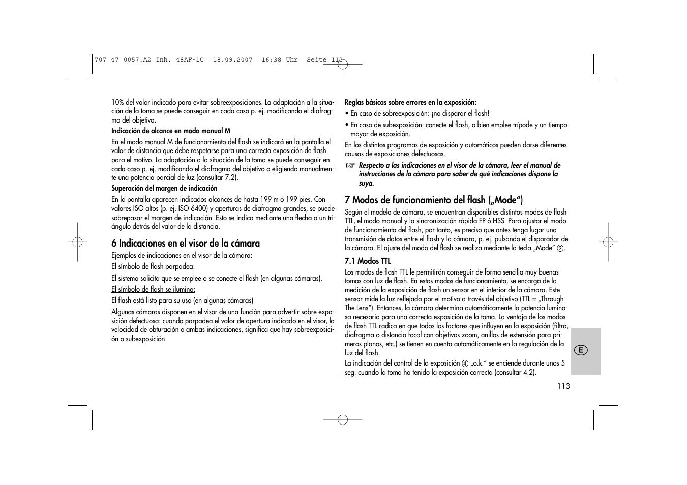 Metz MECABLITZ 48 AF-1 digital Canon User Manual | Page 113 / 136