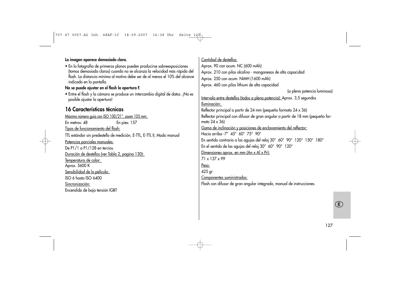 Metz MECABLITZ 48 AF-1 digital Canon User Manual | Page 127 / 136