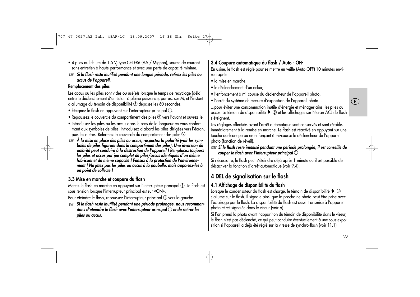 Metz MECABLITZ 48 AF-1 digital Canon User Manual | Page 27 / 136