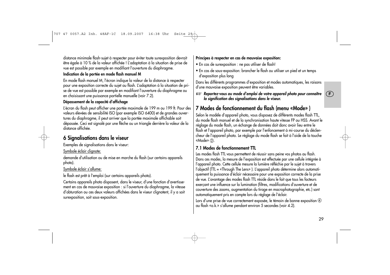 Metz MECABLITZ 48 AF-1 digital Canon User Manual | Page 29 / 136