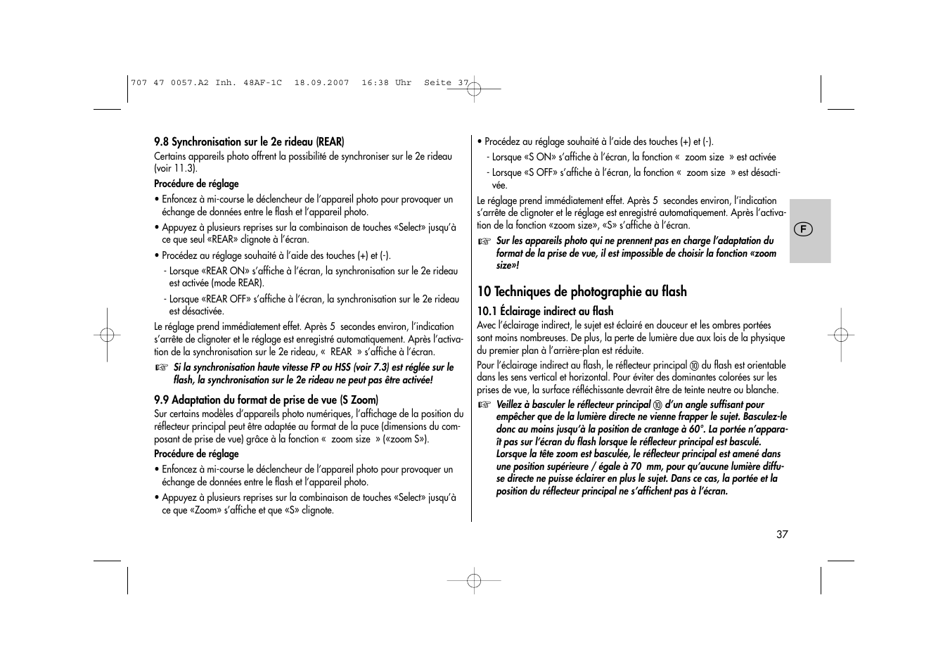 Metz MECABLITZ 48 AF-1 digital Canon User Manual | Page 37 / 136