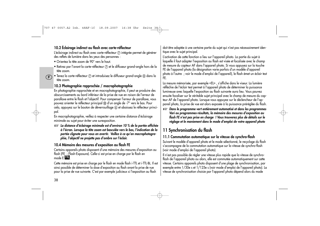 Metz MECABLITZ 48 AF-1 digital Canon User Manual | Page 38 / 136