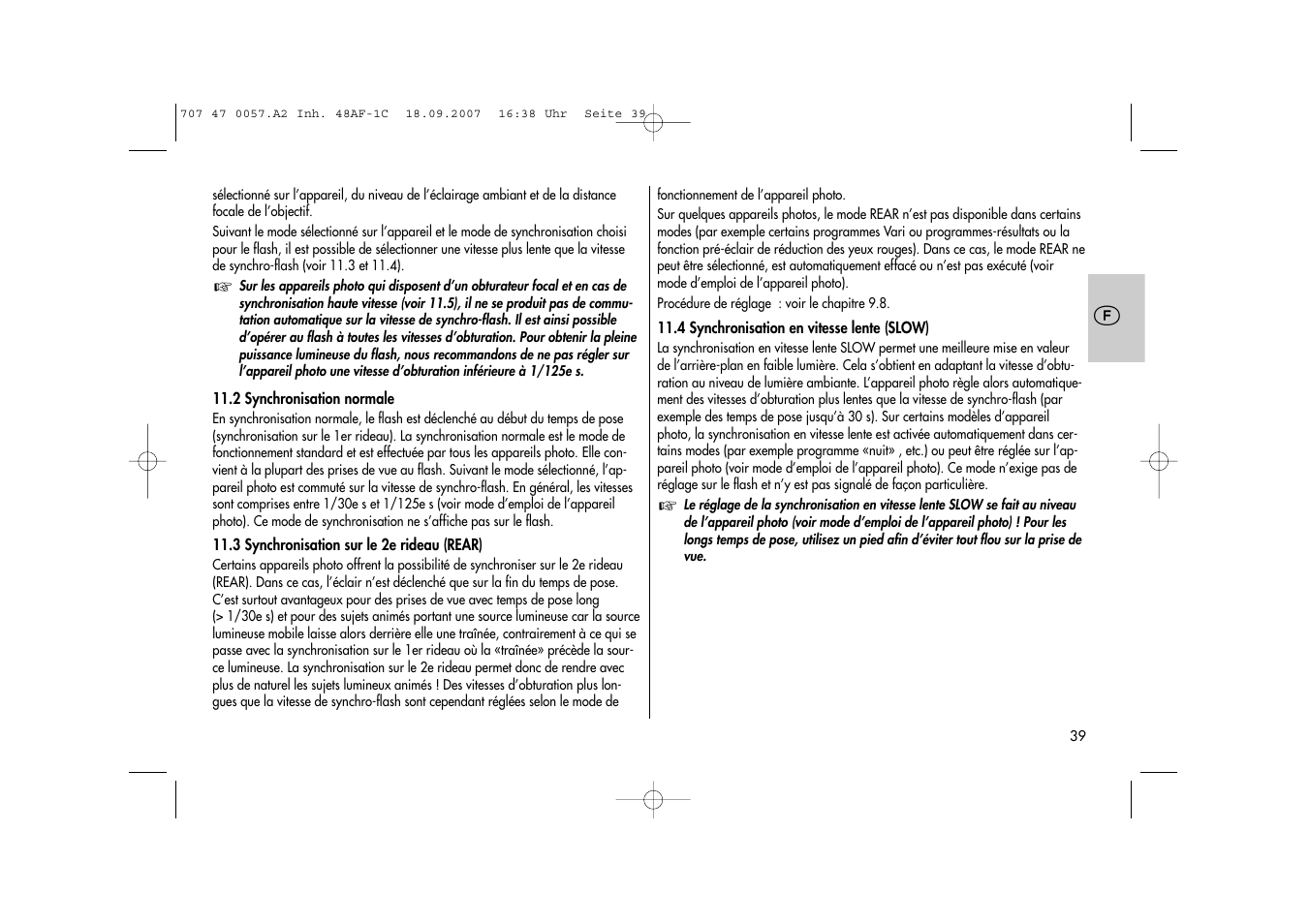 Metz MECABLITZ 48 AF-1 digital Canon User Manual | Page 39 / 136