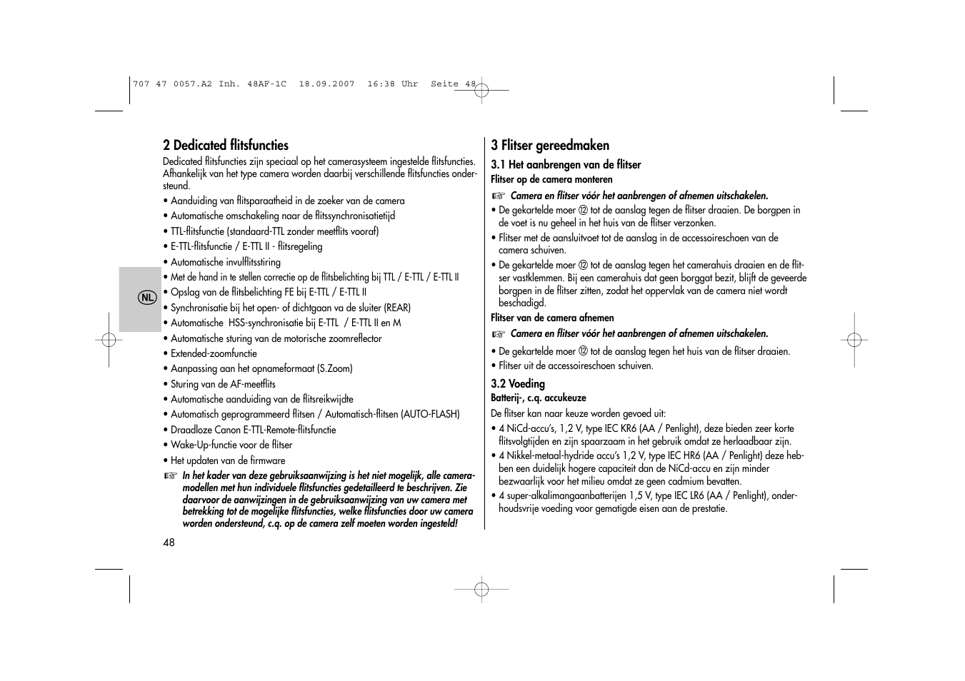 Metz MECABLITZ 48 AF-1 digital Canon User Manual | Page 48 / 136
