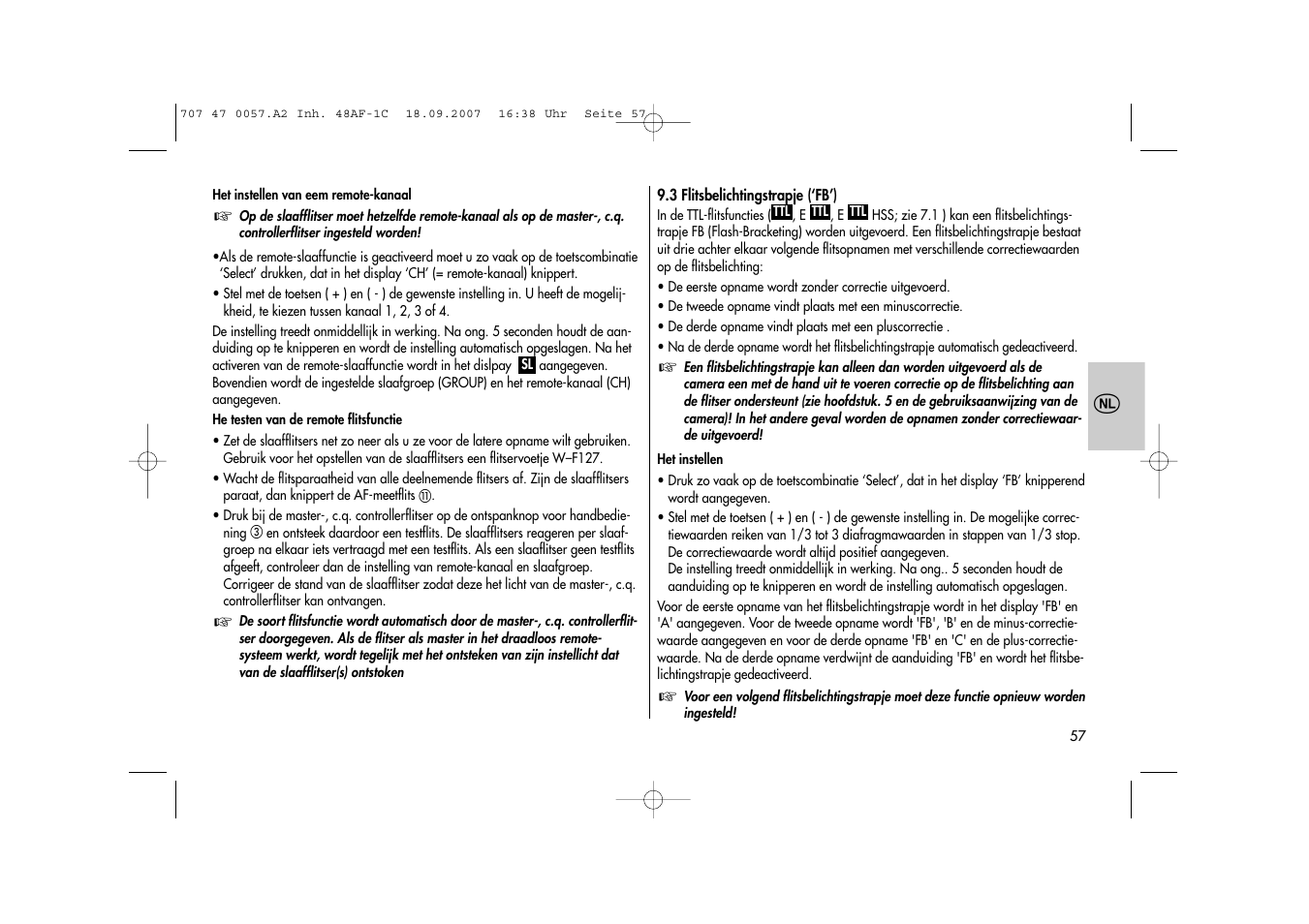 Metz MECABLITZ 48 AF-1 digital Canon User Manual | Page 57 / 136