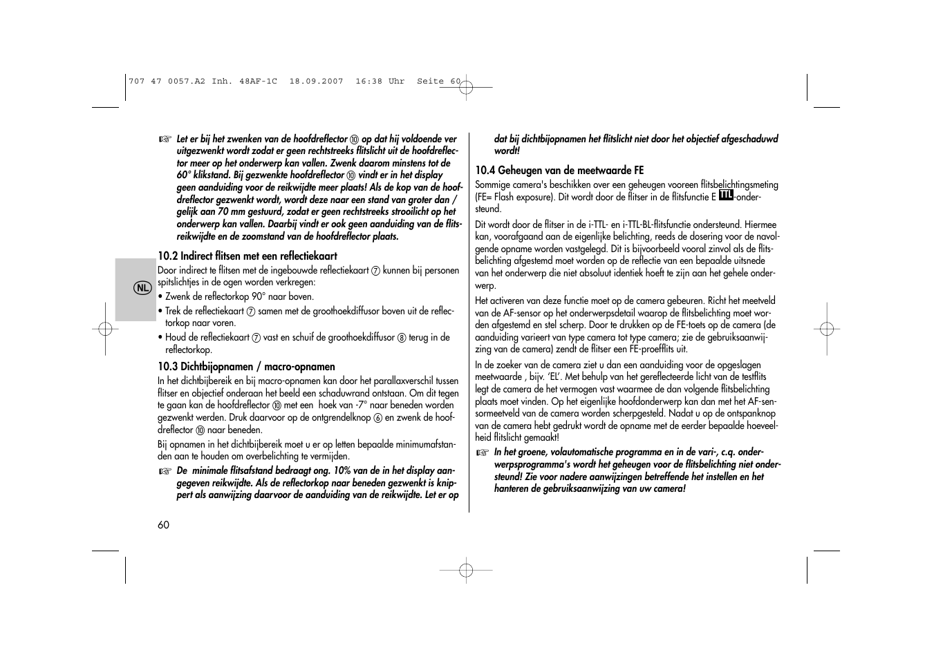 Metz MECABLITZ 48 AF-1 digital Canon User Manual | Page 60 / 136