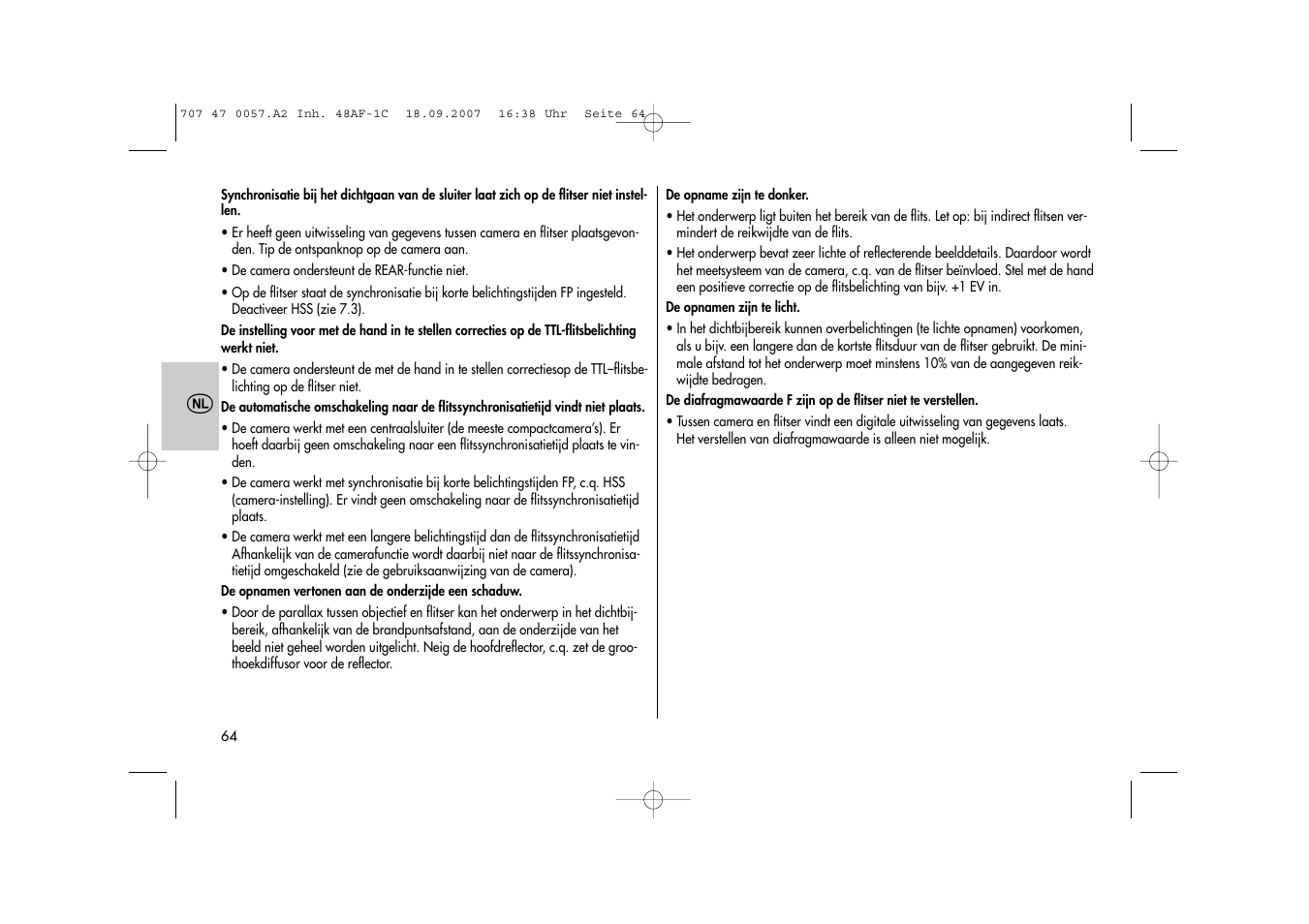 Metz MECABLITZ 48 AF-1 digital Canon User Manual | Page 64 / 136