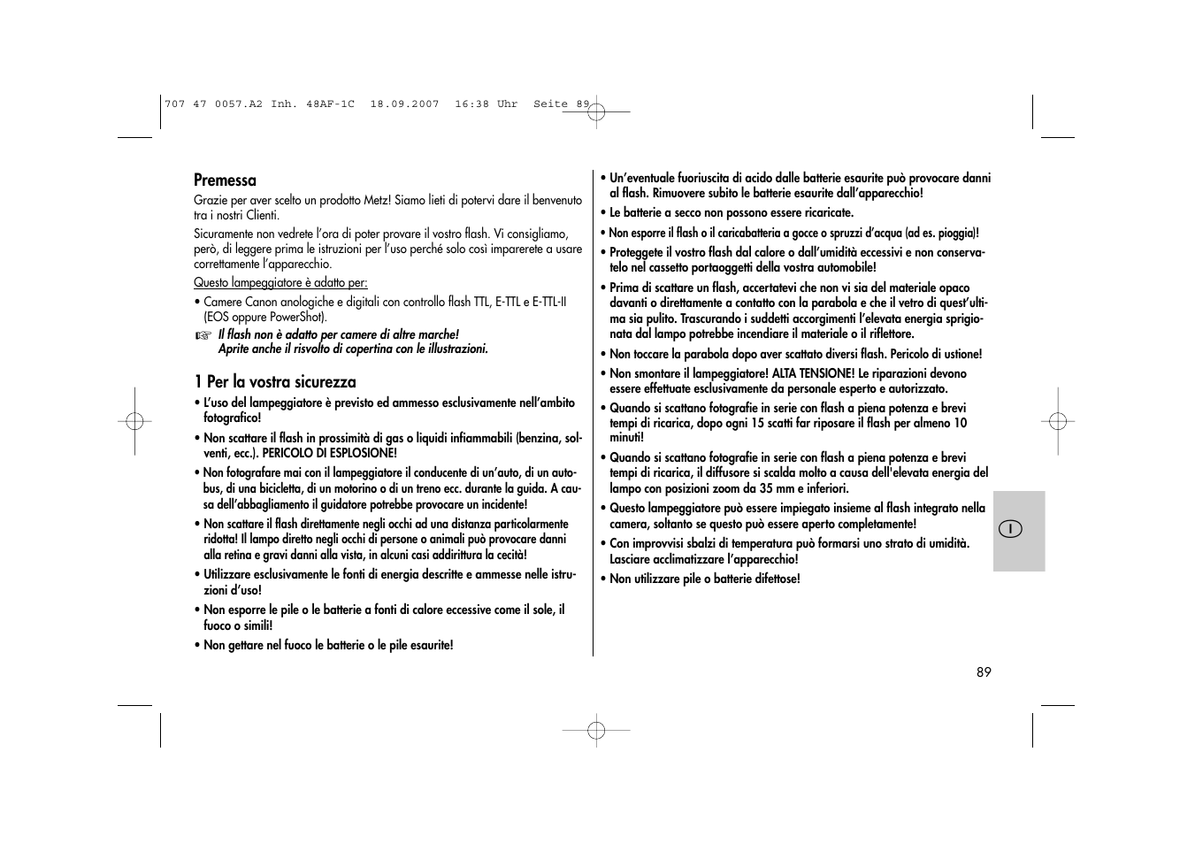 Metz MECABLITZ 48 AF-1 digital Canon User Manual | Page 89 / 136