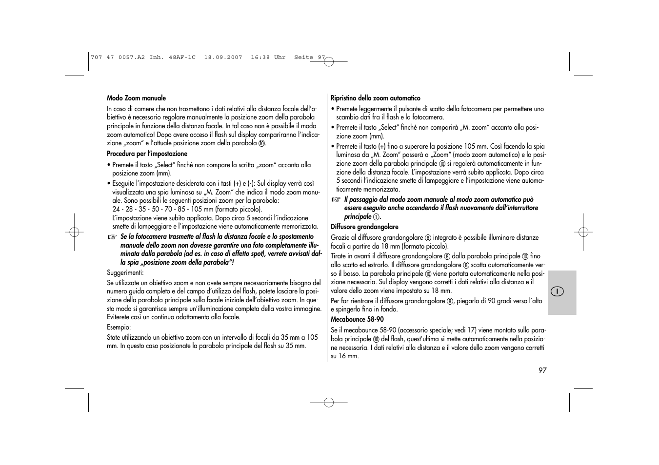 Metz MECABLITZ 48 AF-1 digital Canon User Manual | Page 97 / 136