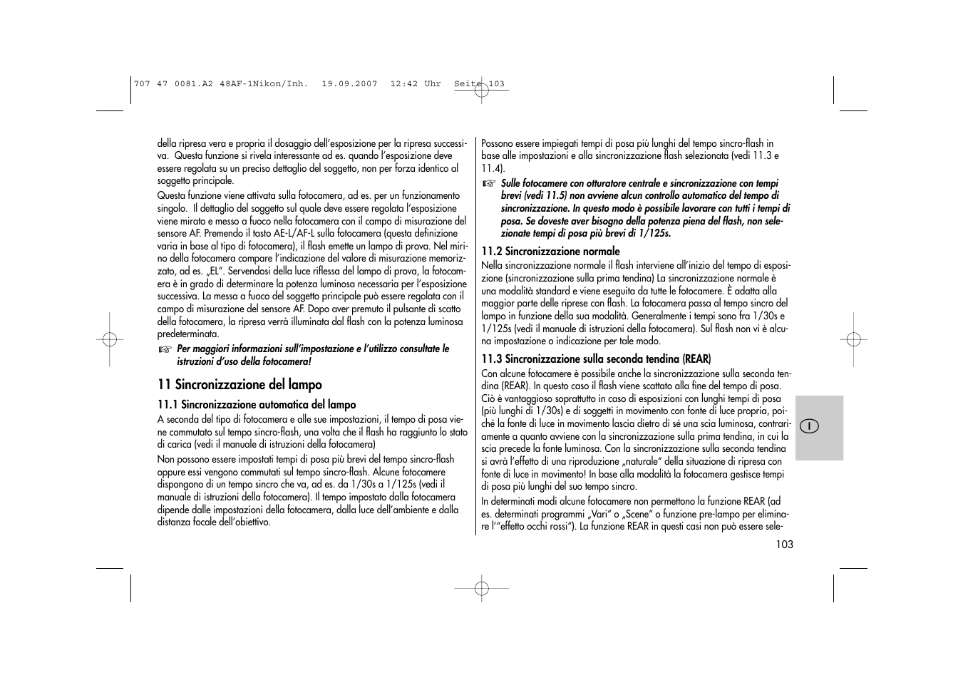 Metz MECABLITZ 48 AF-1 digital Nikon User Manual | Page 103 / 139