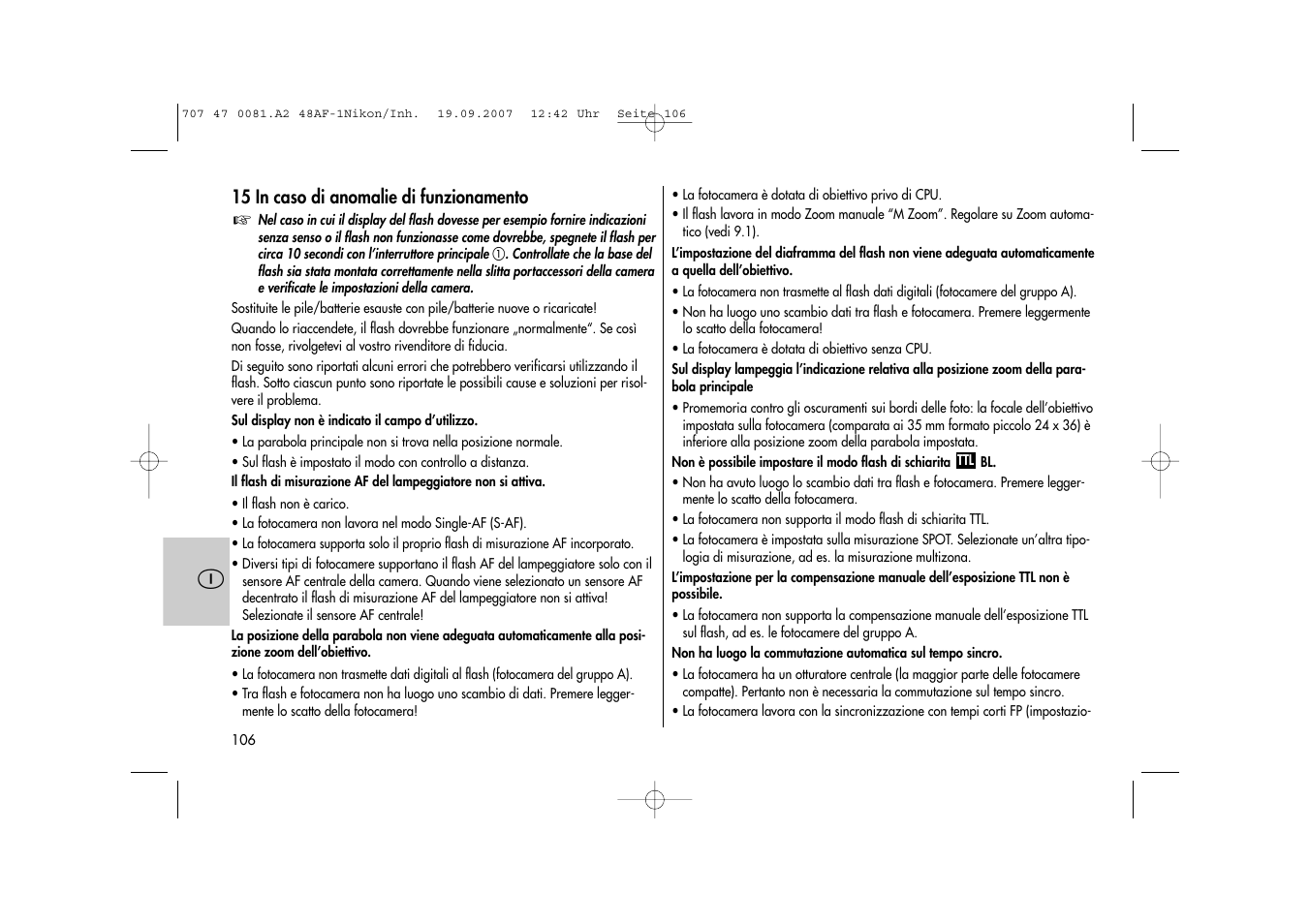 Metz MECABLITZ 48 AF-1 digital Nikon User Manual | Page 106 / 139