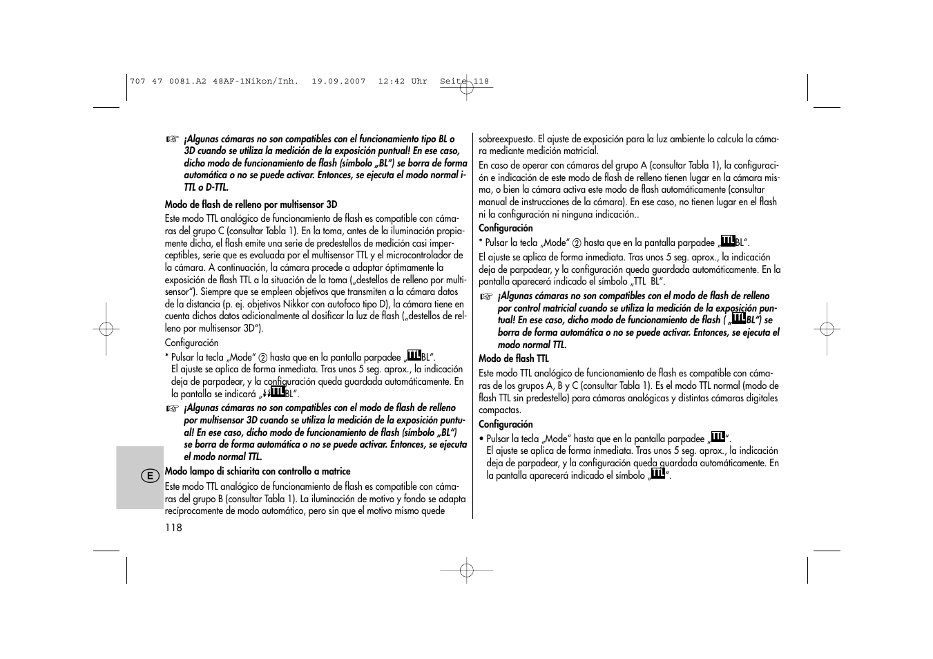 Metz MECABLITZ 48 AF-1 digital Nikon User Manual | Page 118 / 139