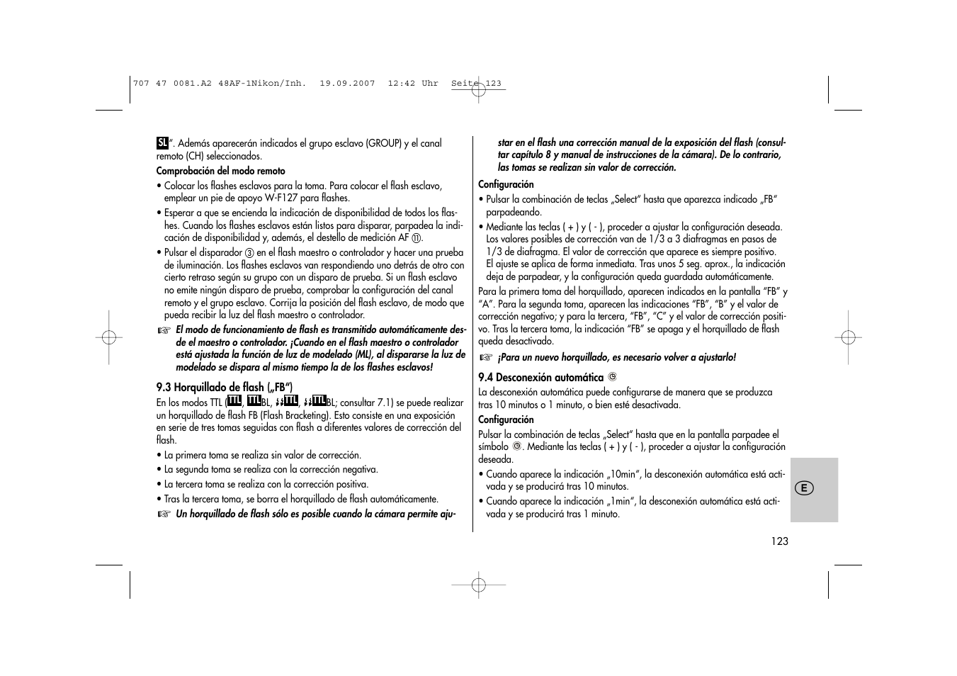 Metz MECABLITZ 48 AF-1 digital Nikon User Manual | Page 123 / 139
