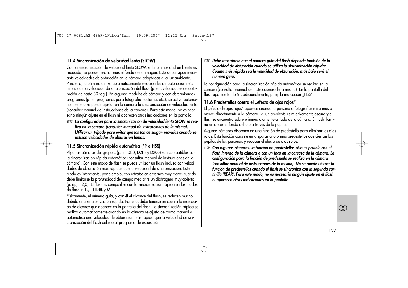 Metz MECABLITZ 48 AF-1 digital Nikon User Manual | Page 127 / 139