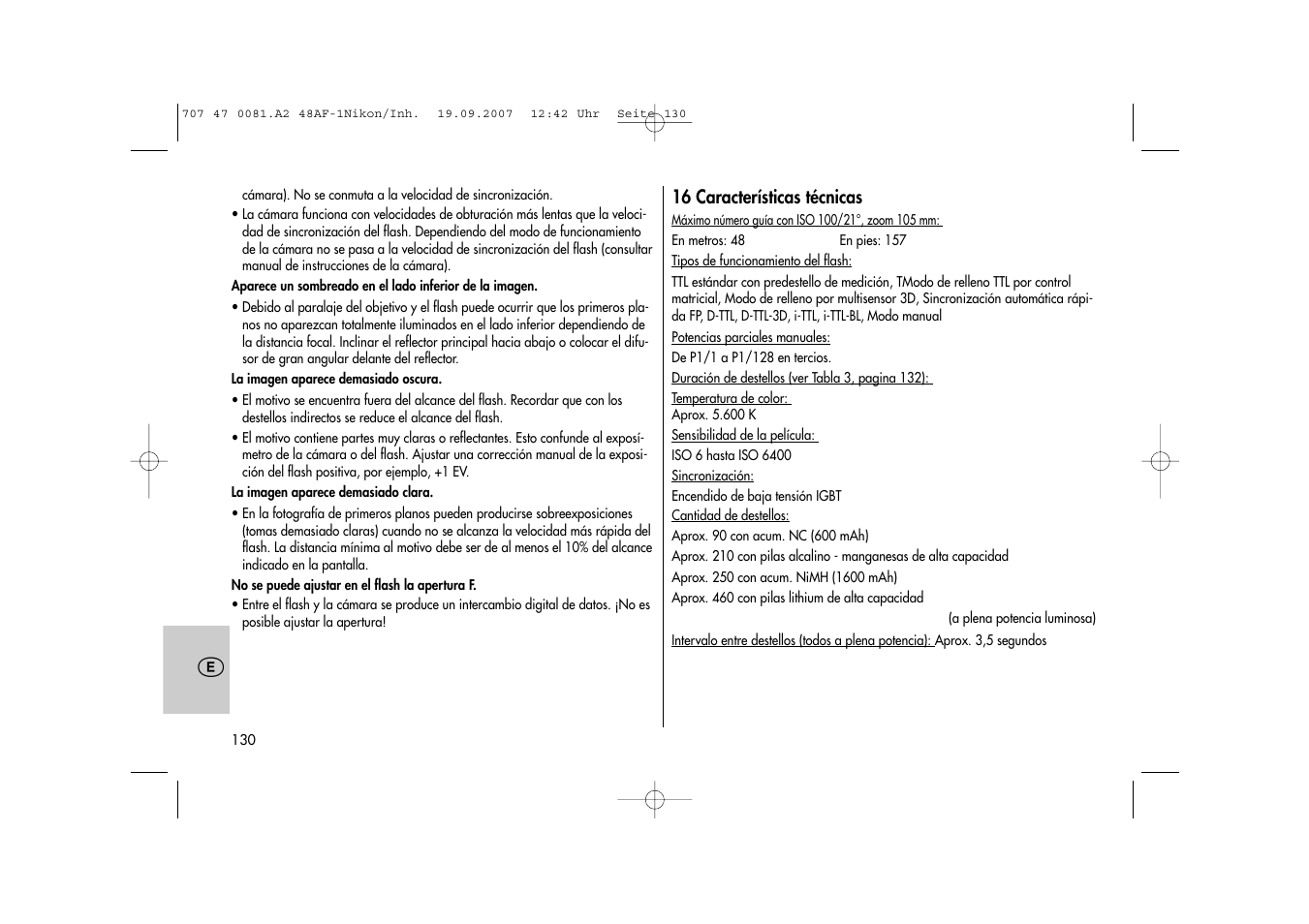 Metz MECABLITZ 48 AF-1 digital Nikon User Manual | Page 130 / 139