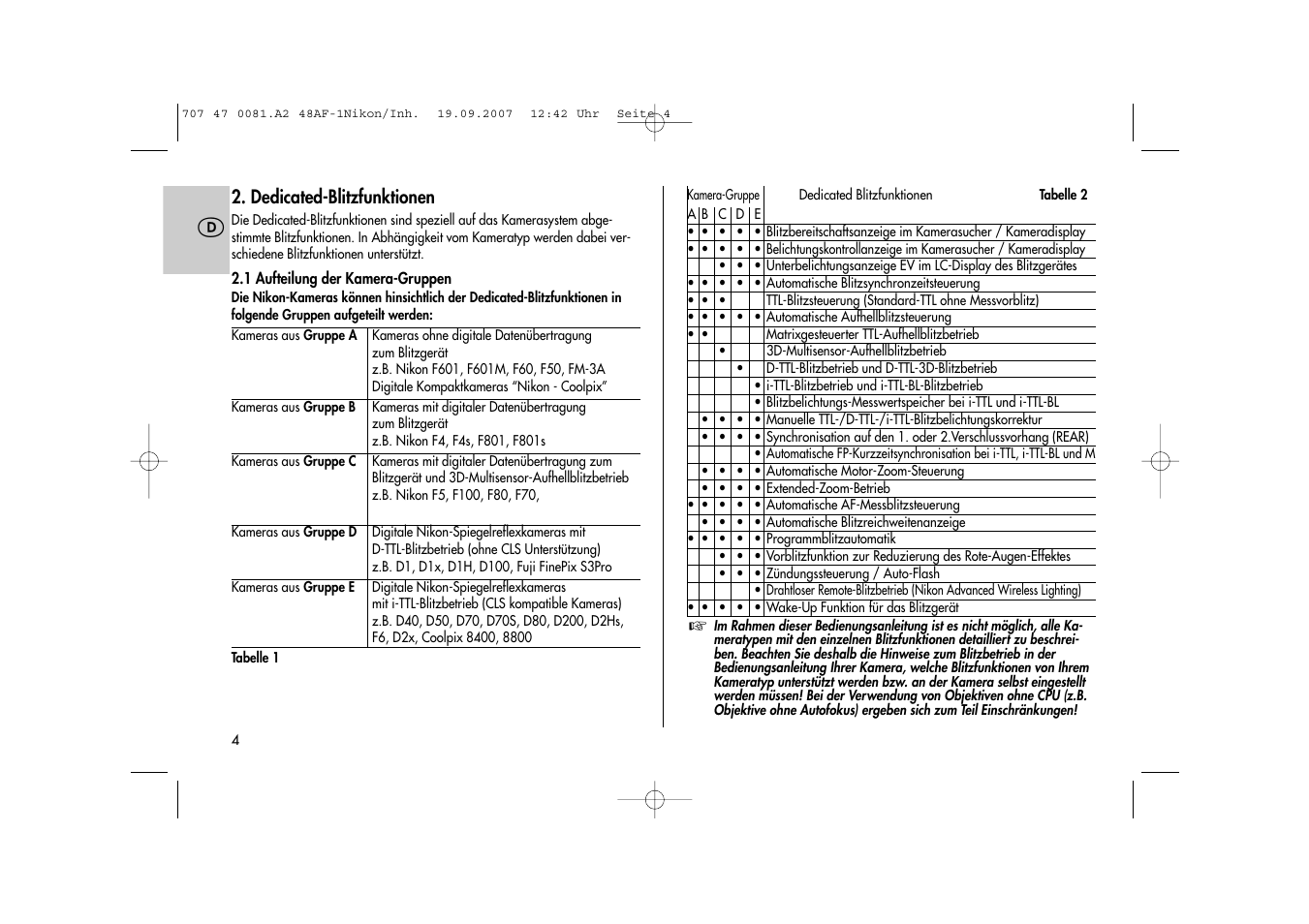 Metz MECABLITZ 48 AF-1 digital Nikon User Manual | Page 4 / 139