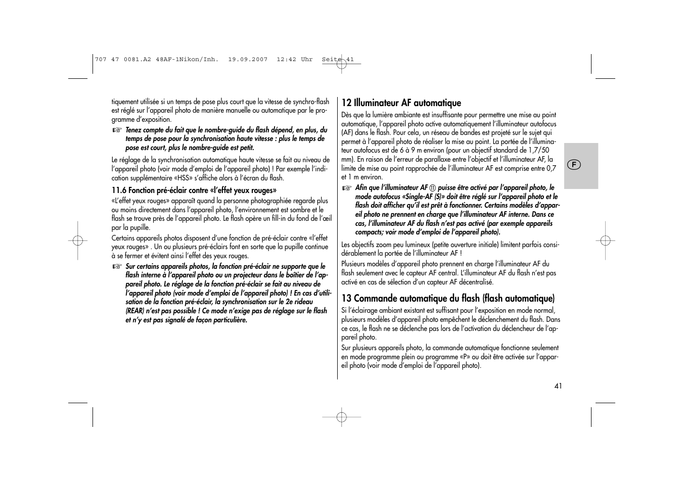 Metz MECABLITZ 48 AF-1 digital Nikon User Manual | Page 41 / 139