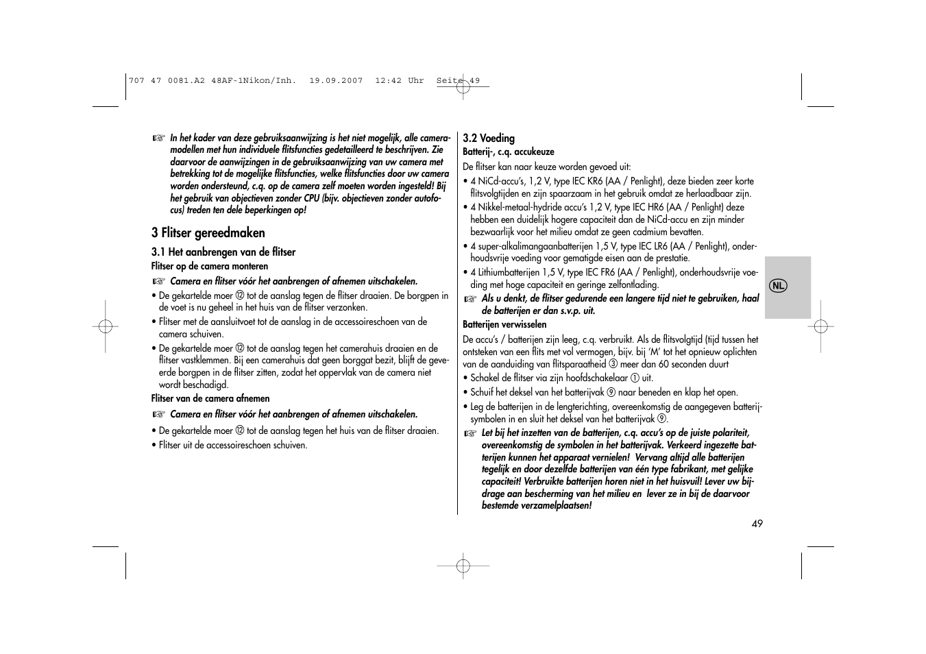 Metz MECABLITZ 48 AF-1 digital Nikon User Manual | Page 49 / 139