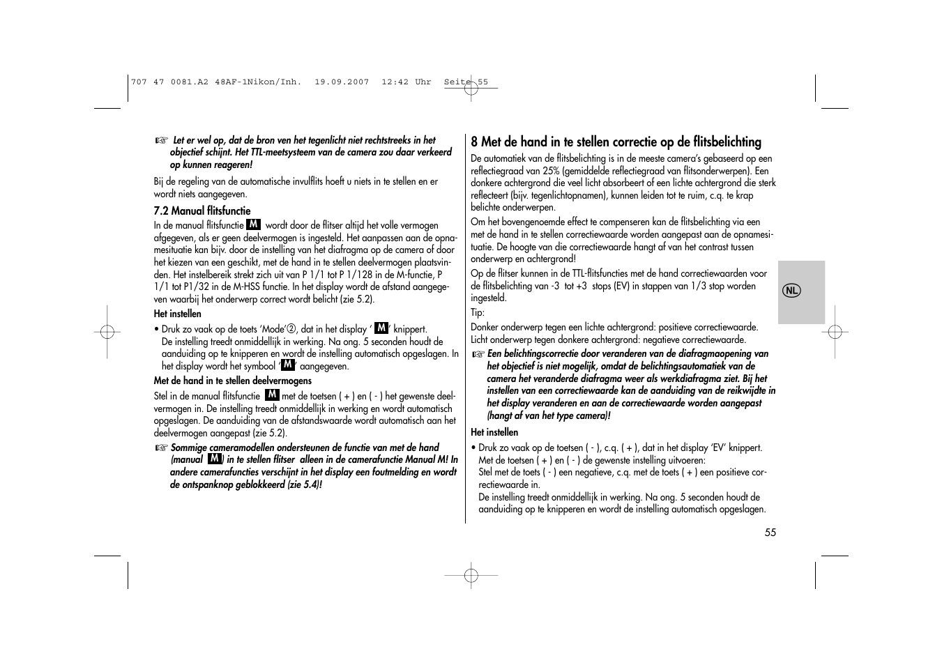 Metz MECABLITZ 48 AF-1 digital Nikon User Manual | Page 55 / 139