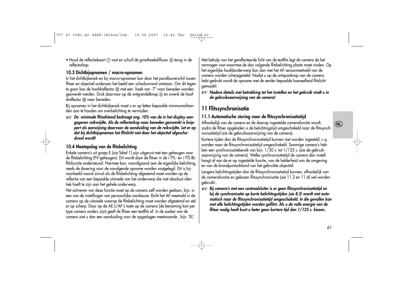 Metz MECABLITZ 48 AF-1 digital Nikon User Manual | Page 61 / 139