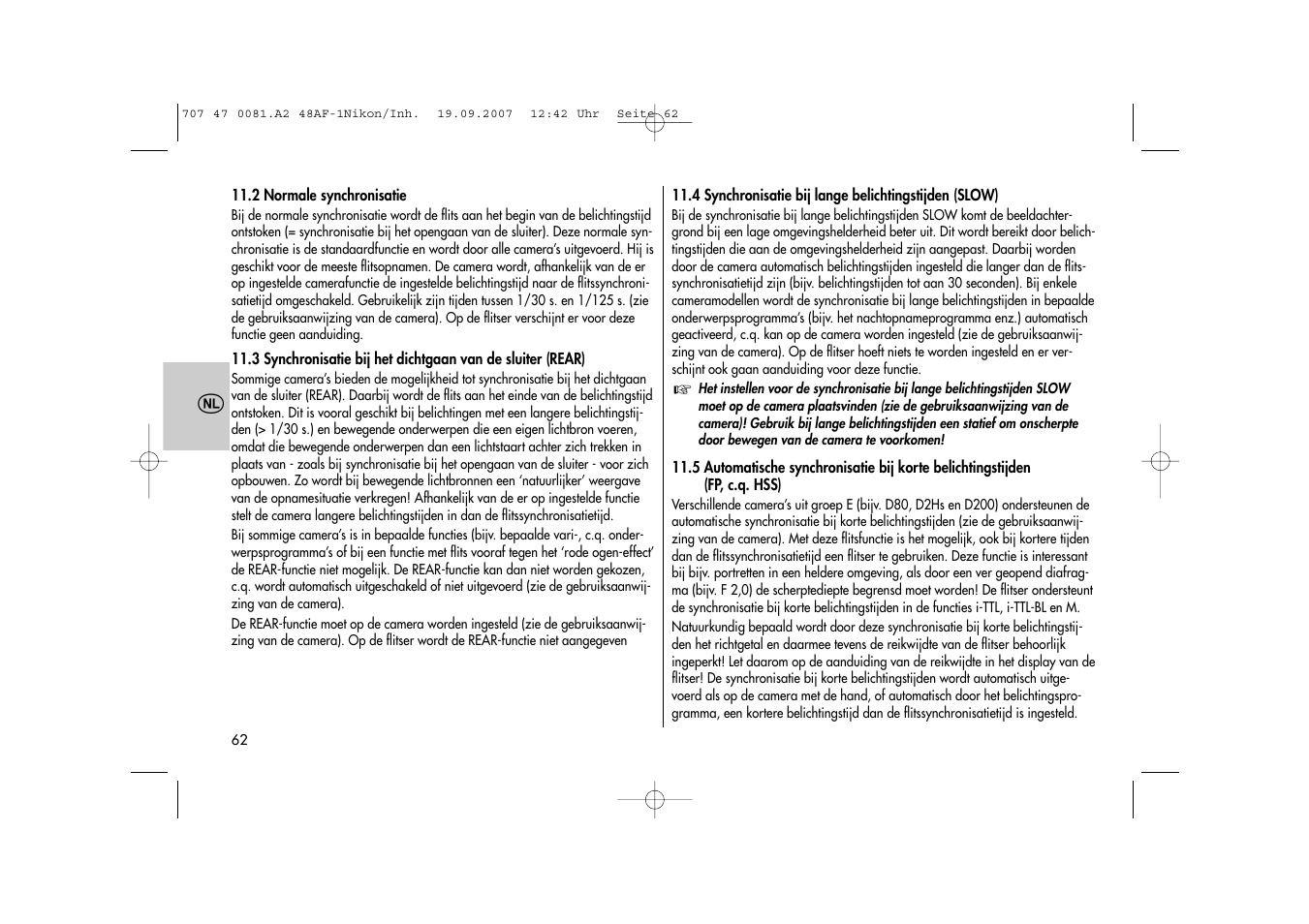 Metz MECABLITZ 48 AF-1 digital Nikon User Manual | Page 62 / 139