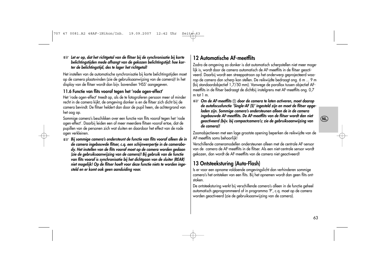 Metz MECABLITZ 48 AF-1 digital Nikon User Manual | Page 63 / 139