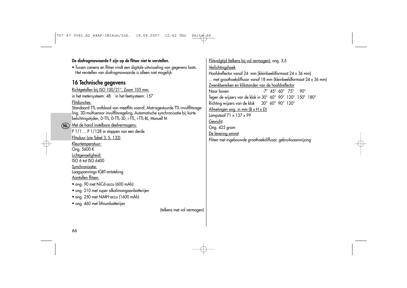 Metz MECABLITZ 48 AF-1 digital Nikon User Manual | Page 66 / 139