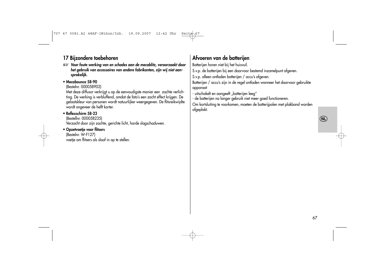 Metz MECABLITZ 48 AF-1 digital Nikon User Manual | Page 67 / 139