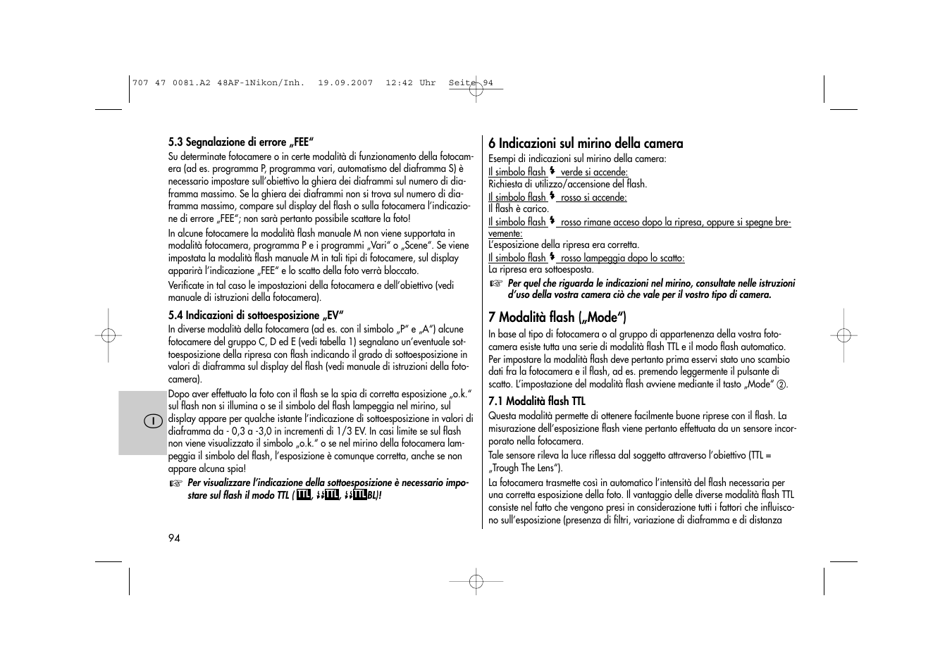 Metz MECABLITZ 48 AF-1 digital Nikon User Manual | Page 94 / 139