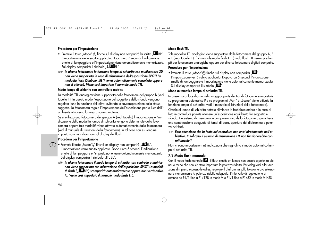 Metz MECABLITZ 48 AF-1 digital Nikon User Manual | Page 96 / 139