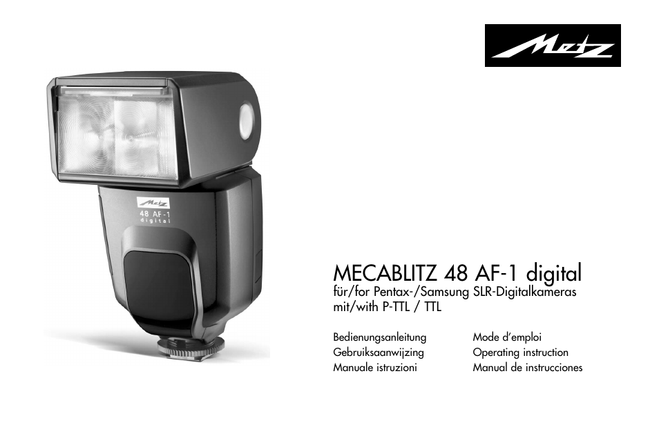 Metz MECABLITZ 48 AF-1 digital Pentax User Manual | 140 pages