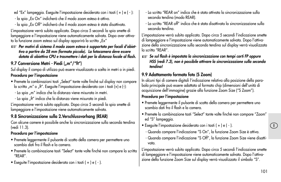 Metz MECABLITZ 48 AF-1 digital Pentax User Manual | Page 101 / 140