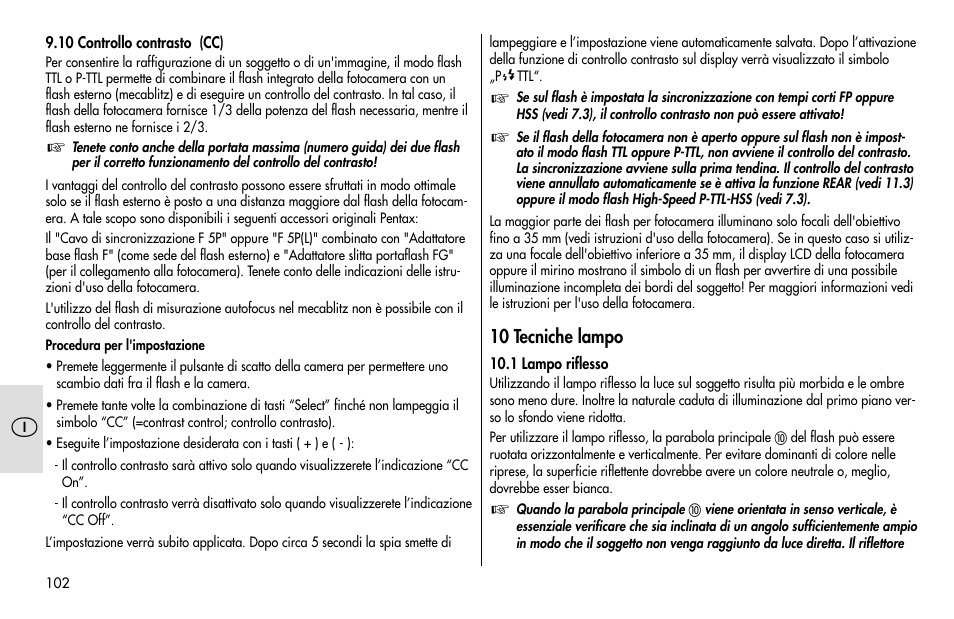 Metz MECABLITZ 48 AF-1 digital Pentax User Manual | Page 102 / 140