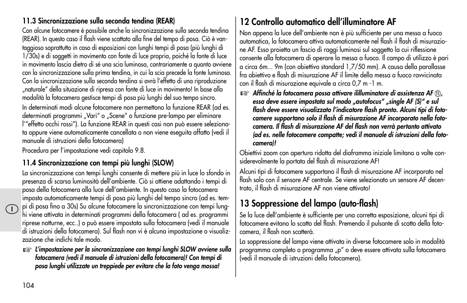 Metz MECABLITZ 48 AF-1 digital Pentax User Manual | Page 104 / 140