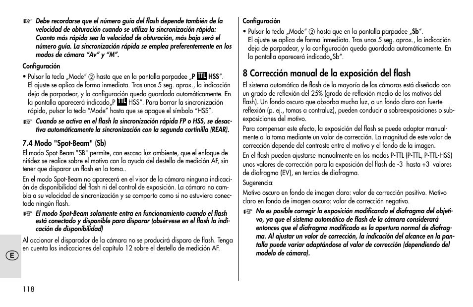 Metz MECABLITZ 48 AF-1 digital Pentax User Manual | Page 118 / 140