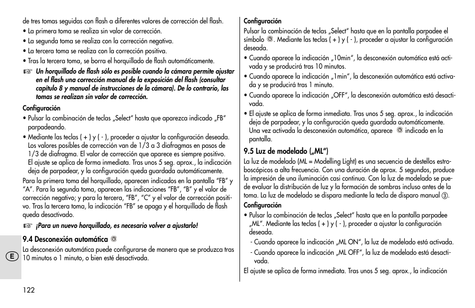 Metz MECABLITZ 48 AF-1 digital Pentax User Manual | Page 122 / 140