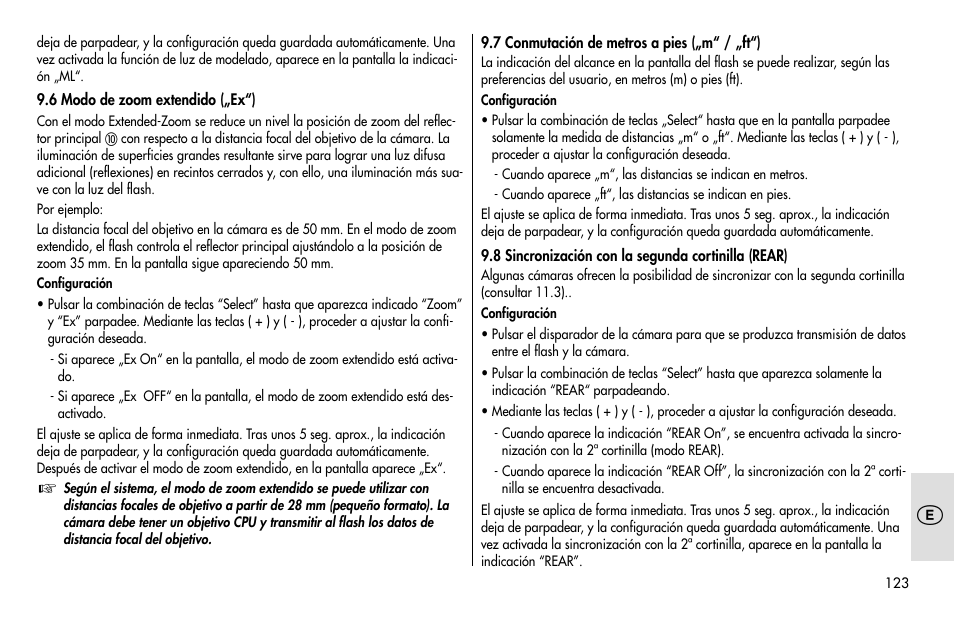 Metz MECABLITZ 48 AF-1 digital Pentax User Manual | Page 123 / 140