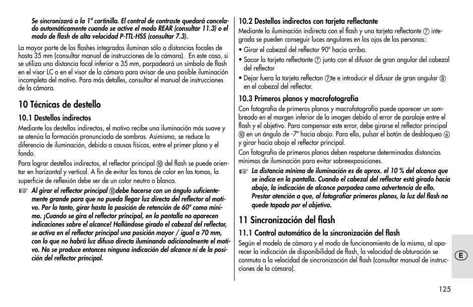 Metz MECABLITZ 48 AF-1 digital Pentax User Manual | Page 125 / 140