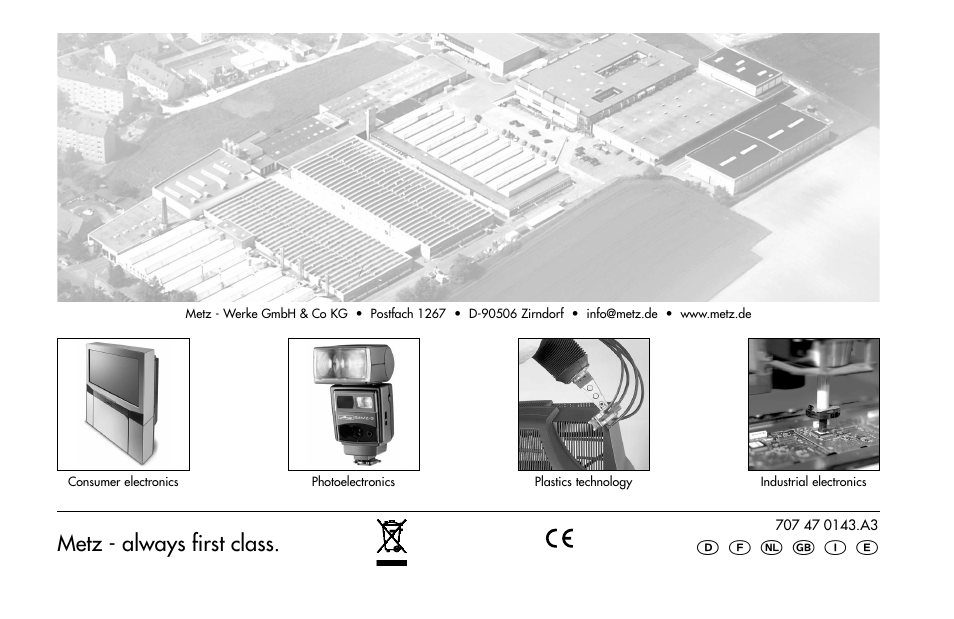 Metz - always first class | Metz MECABLITZ 48 AF-1 digital Pentax User Manual | Page 140 / 140