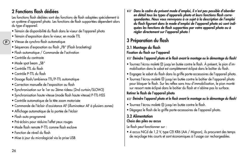 Metz MECABLITZ 48 AF-1 digital Pentax User Manual | Page 26 / 140