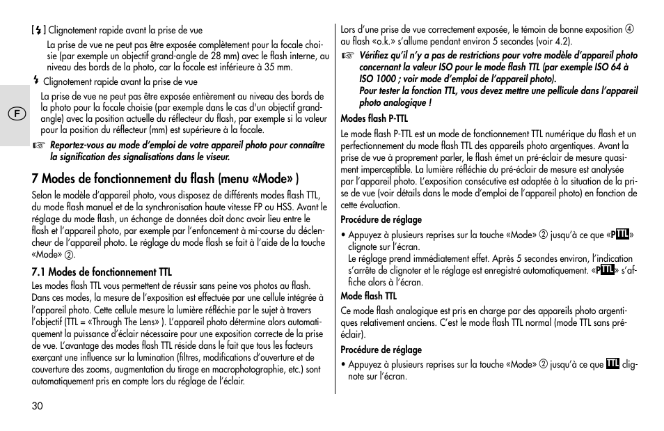 Metz MECABLITZ 48 AF-1 digital Pentax User Manual | Page 30 / 140