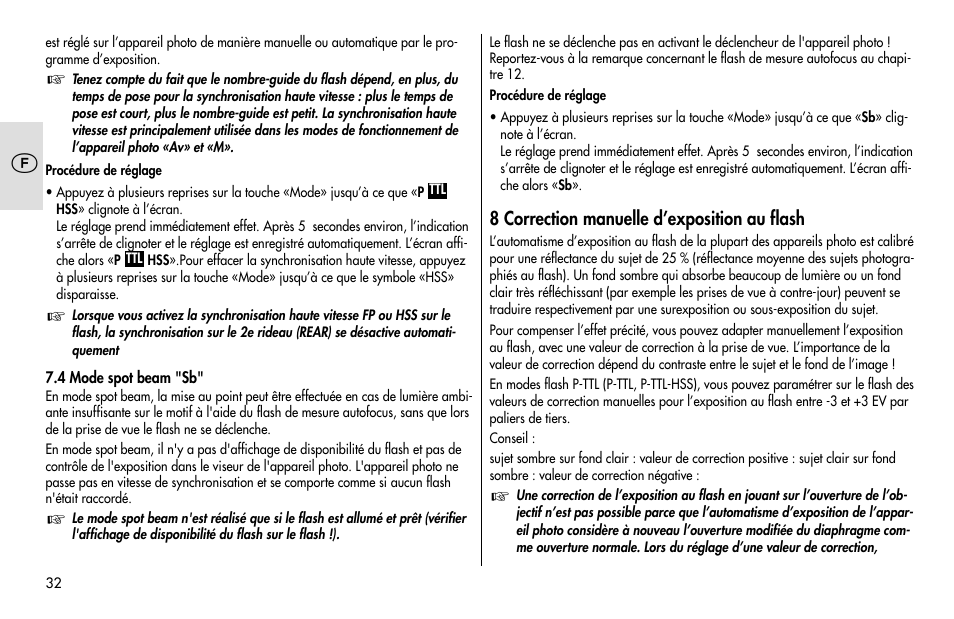 Metz MECABLITZ 48 AF-1 digital Pentax User Manual | Page 32 / 140