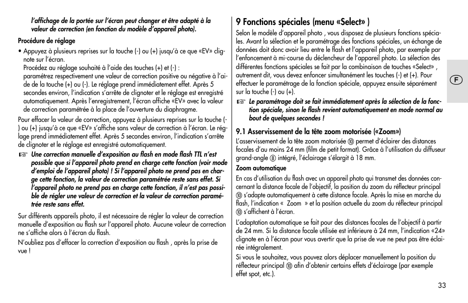 Metz MECABLITZ 48 AF-1 digital Pentax User Manual | Page 33 / 140