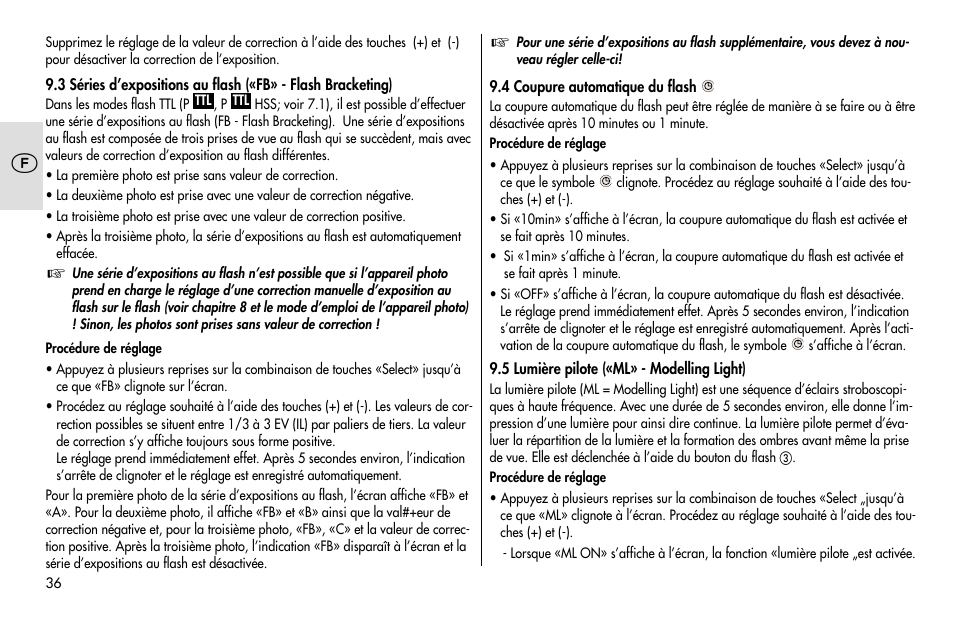 Metz MECABLITZ 48 AF-1 digital Pentax User Manual | Page 36 / 140