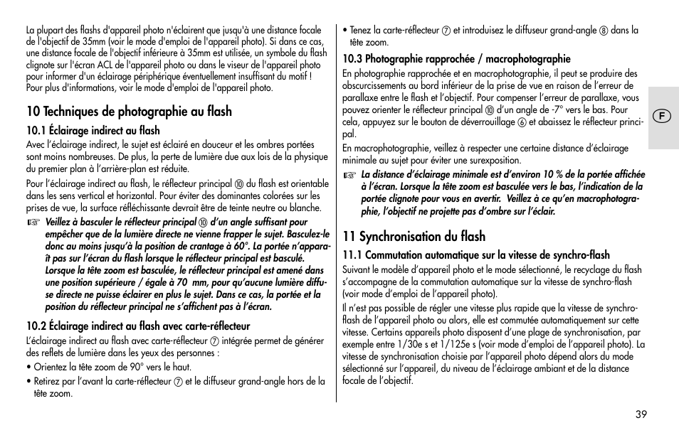 Metz MECABLITZ 48 AF-1 digital Pentax User Manual | Page 39 / 140