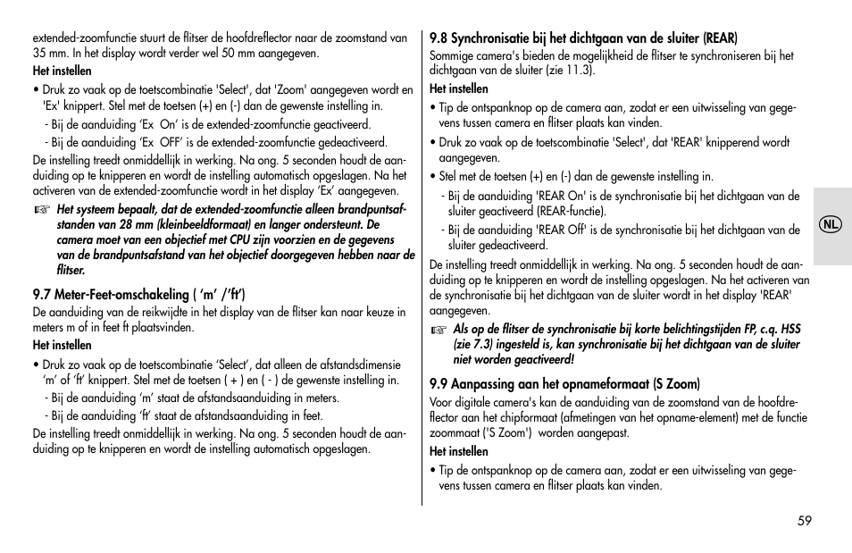 Metz MECABLITZ 48 AF-1 digital Pentax User Manual | Page 59 / 140