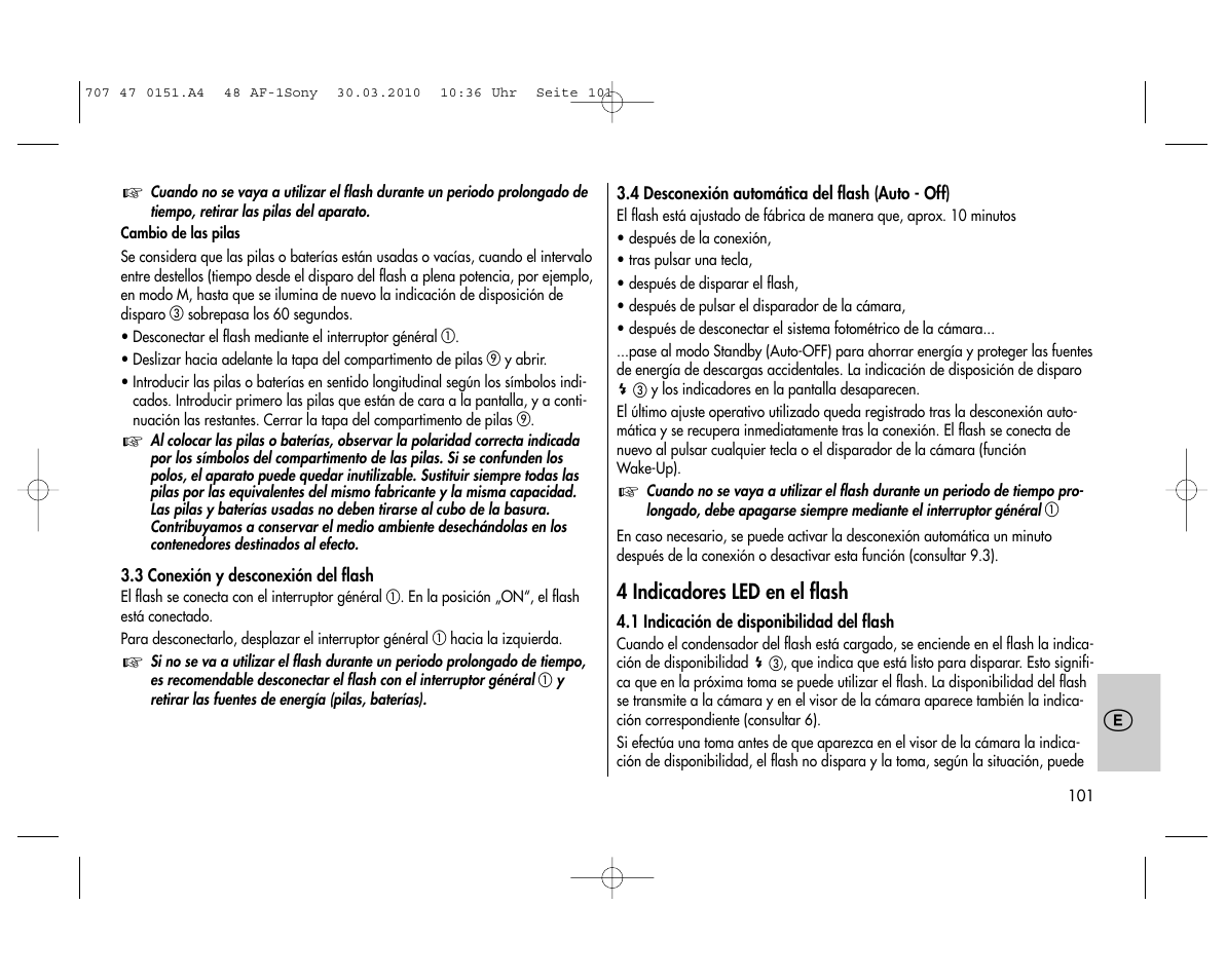 Metz MECABLITZ 48 AF-1 digital Sony User Manual | Page 101 / 125
