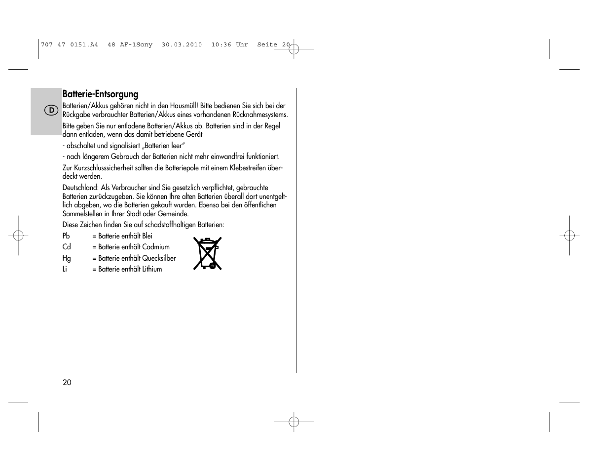 Metz MECABLITZ 48 AF-1 digital Sony User Manual | Page 20 / 125