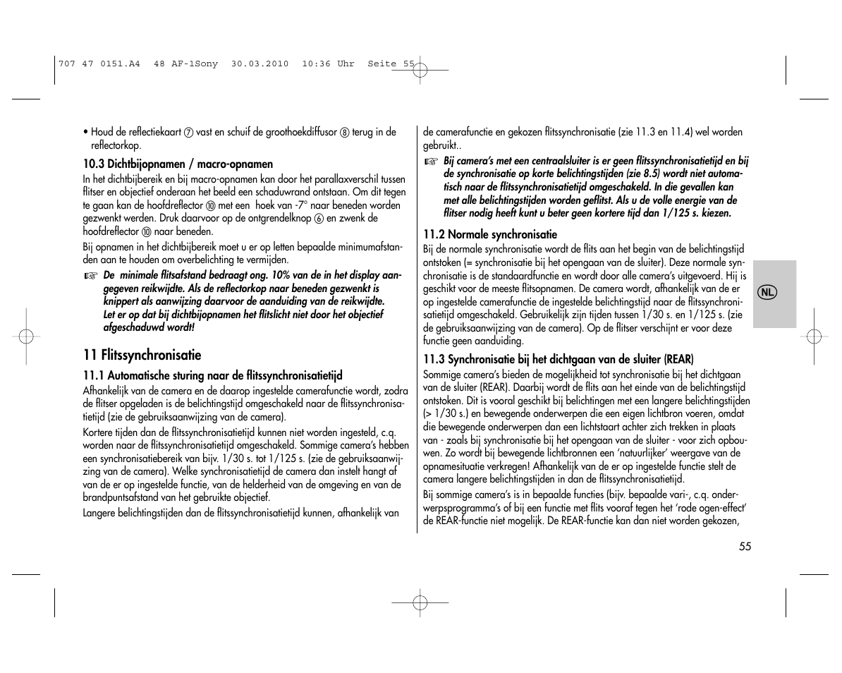 Metz MECABLITZ 48 AF-1 digital Sony User Manual | Page 55 / 125